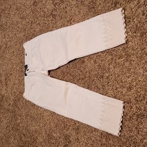 Lucky Brand White Charlie Capri